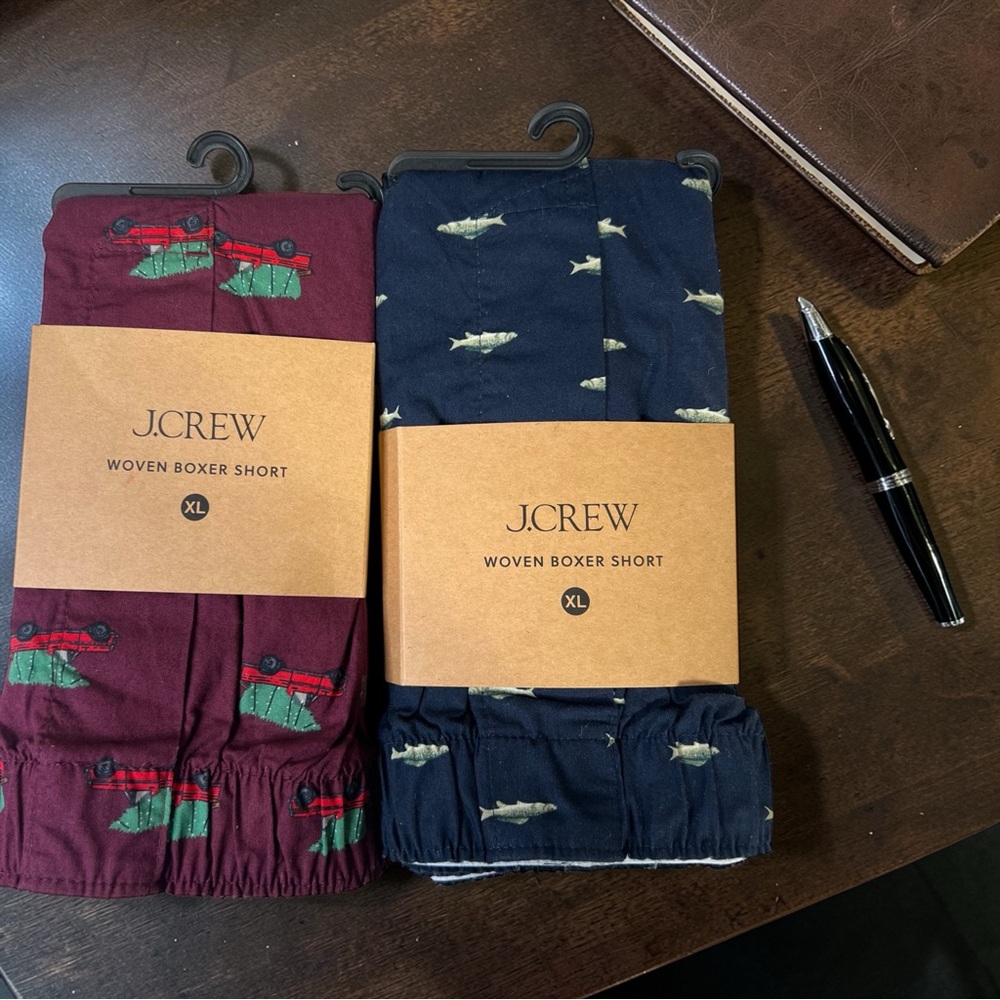 Nwt J Crew Boxers Men's Cotton XL
2 Pair Fishing And Holiday